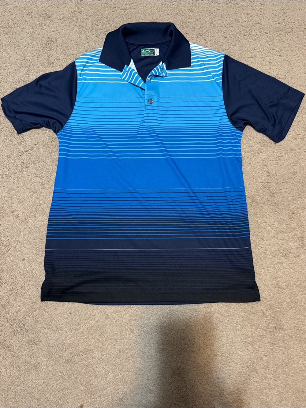 Hogan Men's Blue Gradient Stripe Polo